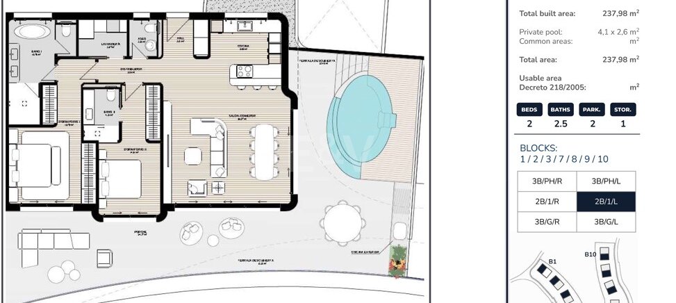 Apartament w La Quinta z panoramicznym widokiem na góry i morze