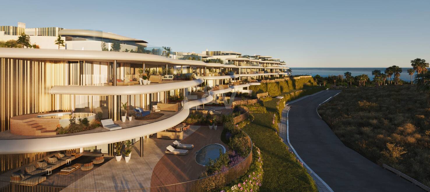 Lägenhet i La Quinta med panoramautsikt över berg och havsutsikt