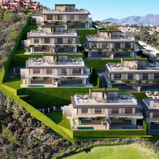 Amazing Villas semi-détachées à La Mairena avec Golf et Vue sur la mer