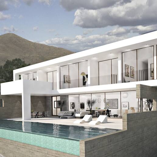 Exceptionell ny Villa Project i La Mairena med havsutsikt