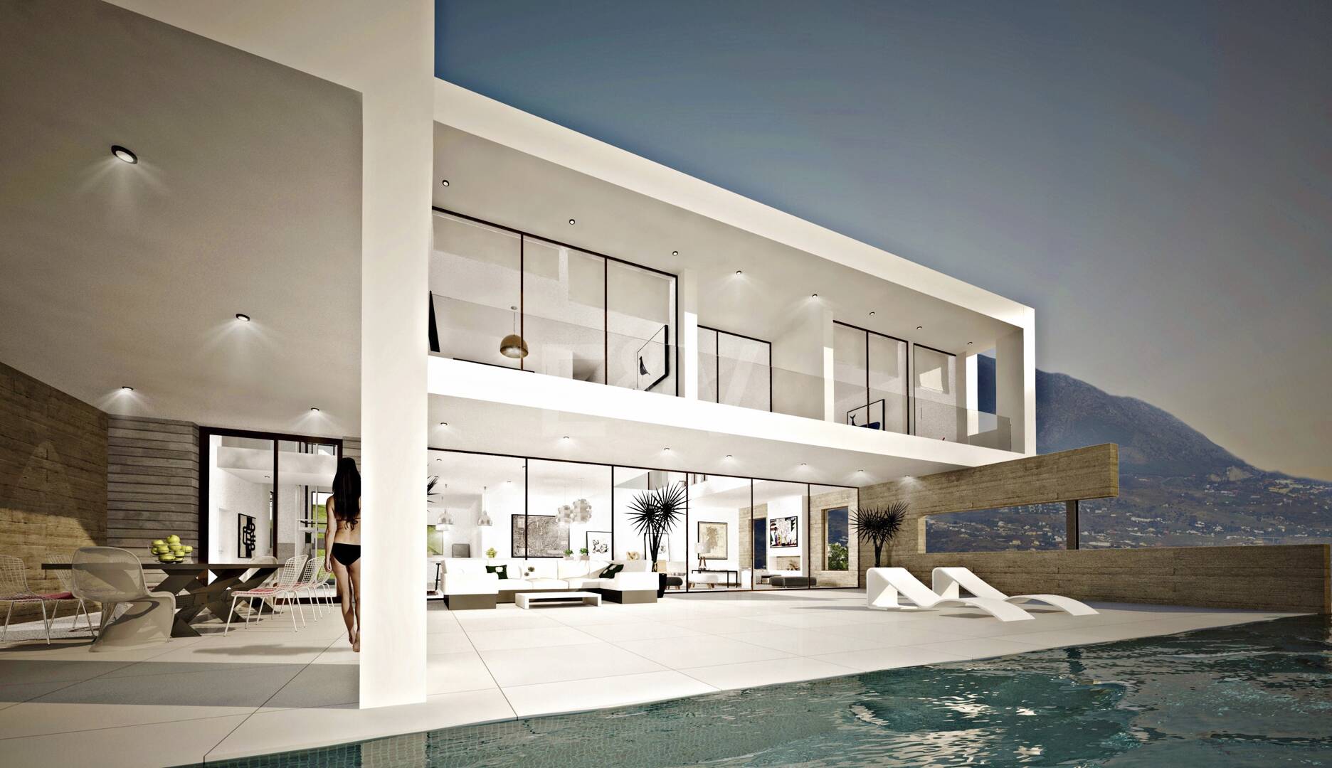 Exceptionell ny Villa Project i La Mairena med havsutsikt