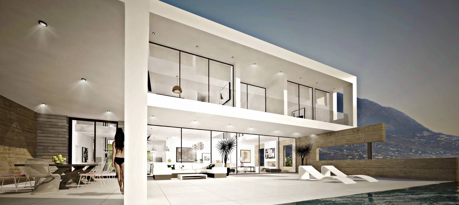 Exceptionell ny Villa Project i La Mairena med havsutsikt