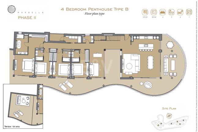 Superb Penthouse i La Quinta med privat pool