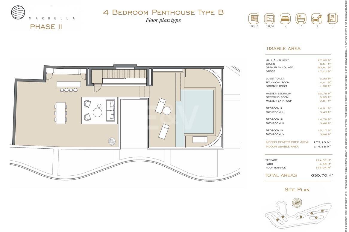 Superb Penthouse i La Quinta med privat pool