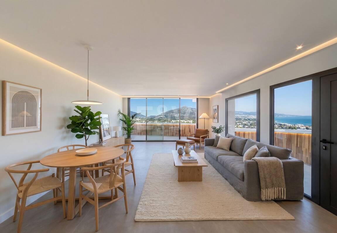 Utsökt takvåning med hisnande utsikt i Nueva Andalucía