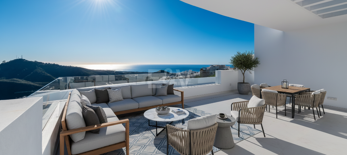 Luksusowy nowy penthouse marki w Palo Alto z oszałamiającymi widokiem na morze