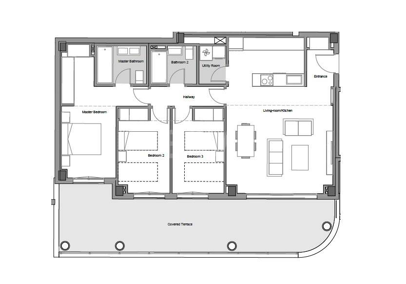 Apartment in Altos de los Monteros - Neues Projekt mit Meerblick