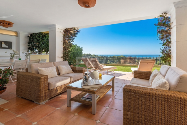 Exclusive Garden Apartment with Sea Views in Condado de Sierra Blanca