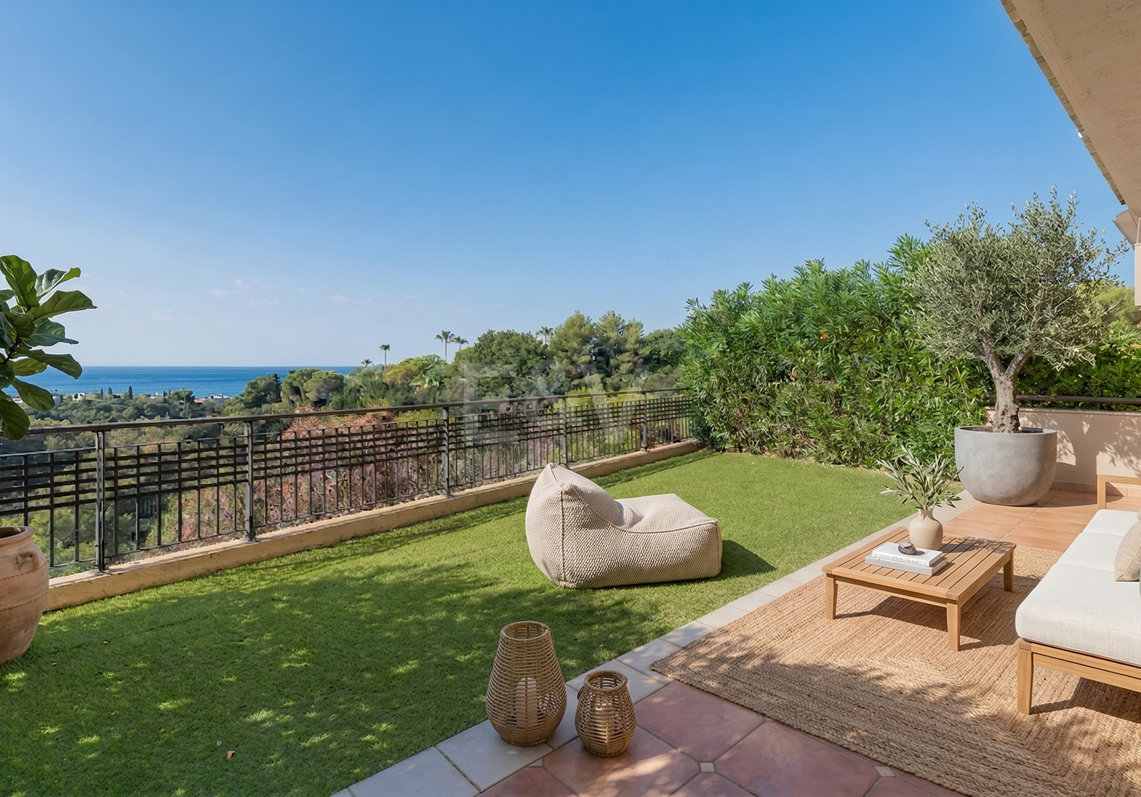 Exclusive Garden Appartement avec vue sur la mer à Condado de Sierra Blanca