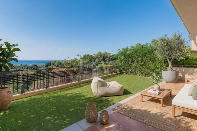 Exclusive Garden Apartment with Sea Views in Condado de Sierra Blanca