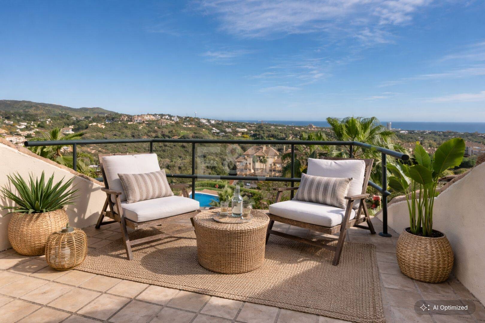 Penthouse with spectacular views of the sea, golf course, and nature