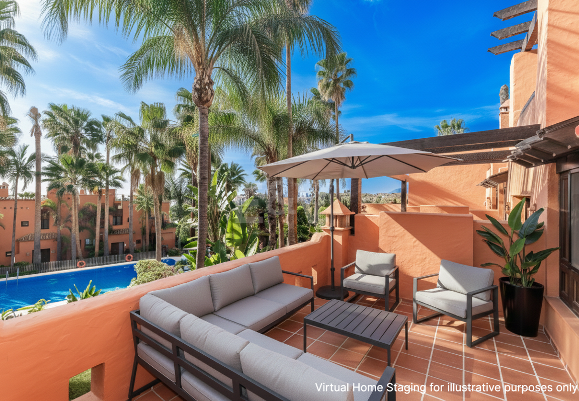 Doppelhaushälfte in einer geschlossenen Wohnanlage in der Nähe von Puente Romano