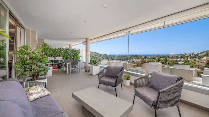 Appartement moderne de 3 chambres avec vue sur la mer à Botanic, Benahavís!