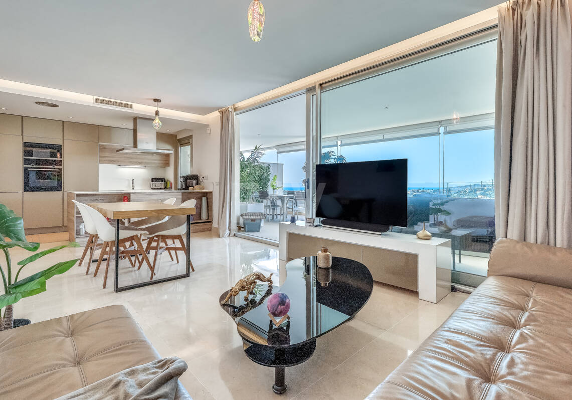 Appartement moderne de 3 chambres avec vue sur la mer à Botanic, Benahavís!