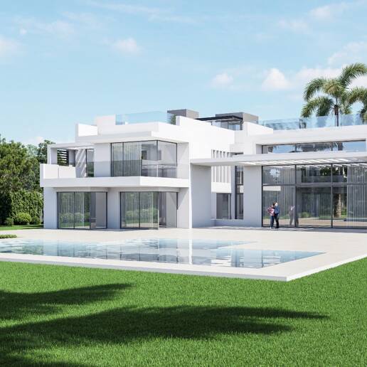 Exceptionell samtida nybyggd Villa bara några steg från stranden i Guadalmina Baja