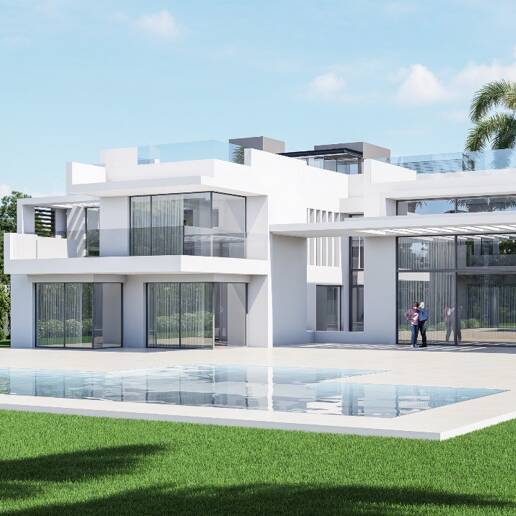 Exceptionell samtida nybyggd Villa bara några steg från stranden i Guadalmina Baja
