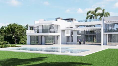 Excepcional Villa Contemporánea de Nueva Construcción a Pocos Pasos de la Playa en Guadalmina Baja
