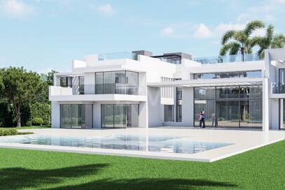 Exceptionell samtida nybyggd Villa bara några steg från stranden i Guadalmina Baja