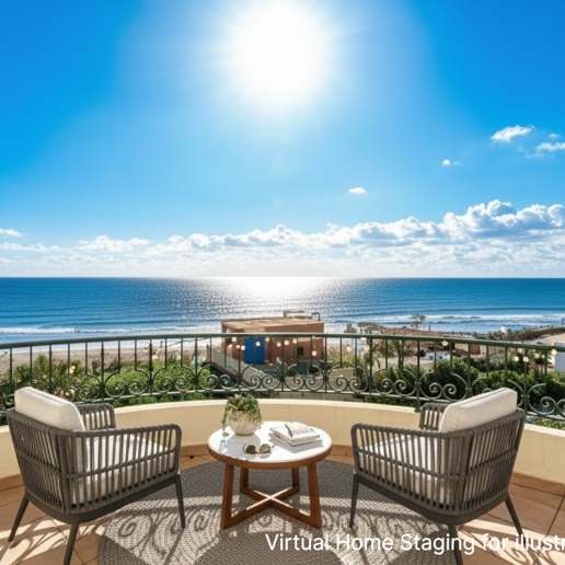 Lyx Frontline Beach Penthouse i Elviria med havsutsikt