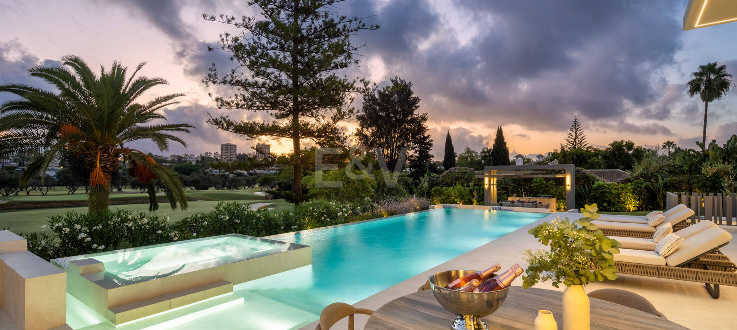 Lyx modern design Villa Frontline Golf i Las Brisas
