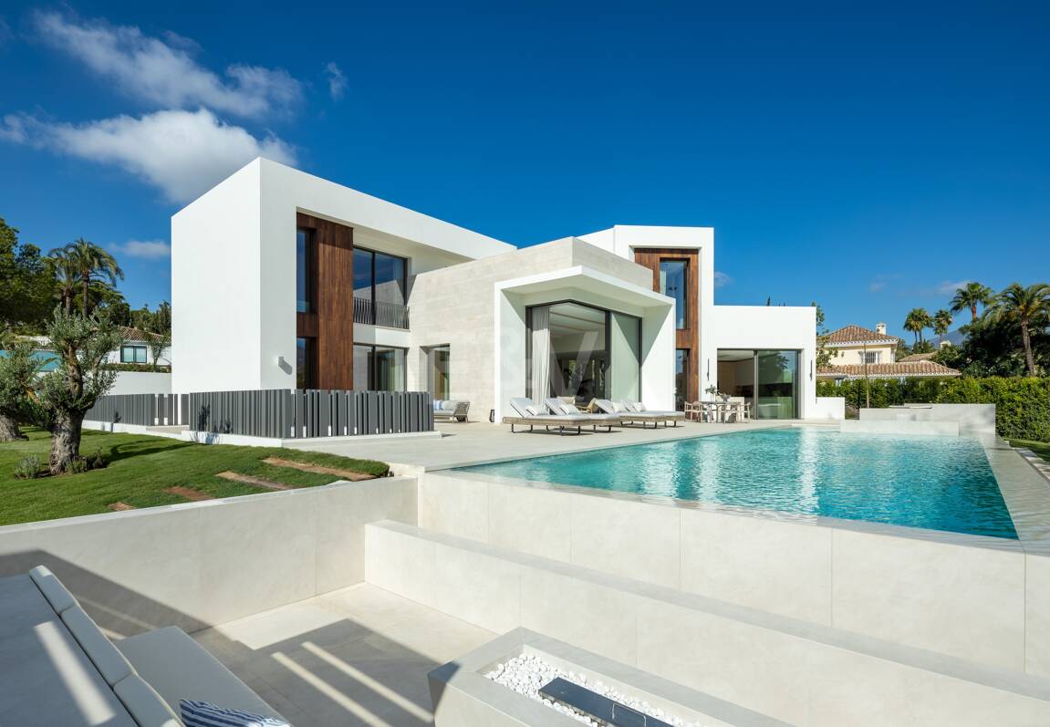 Lyx modern design Villa Frontline Golf i Las Brisas