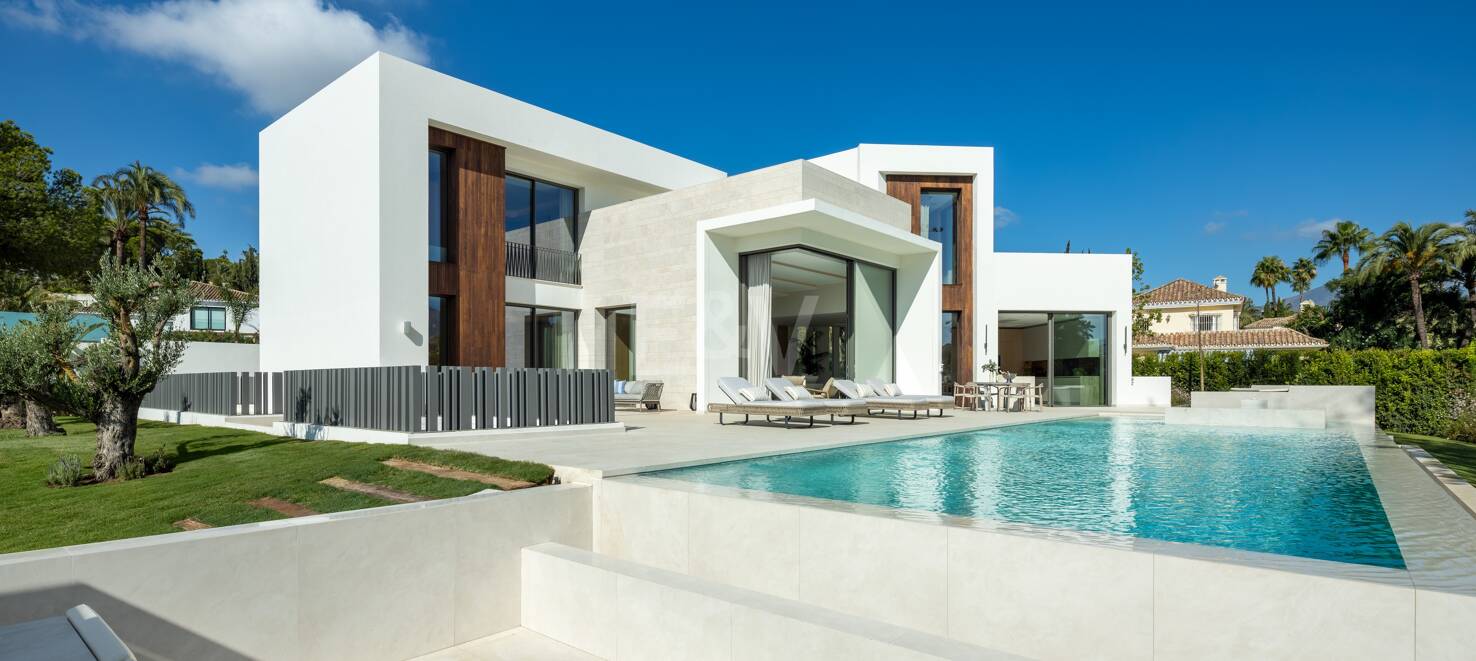 Lyx modern design Villa Frontline Golf i Las Brisas