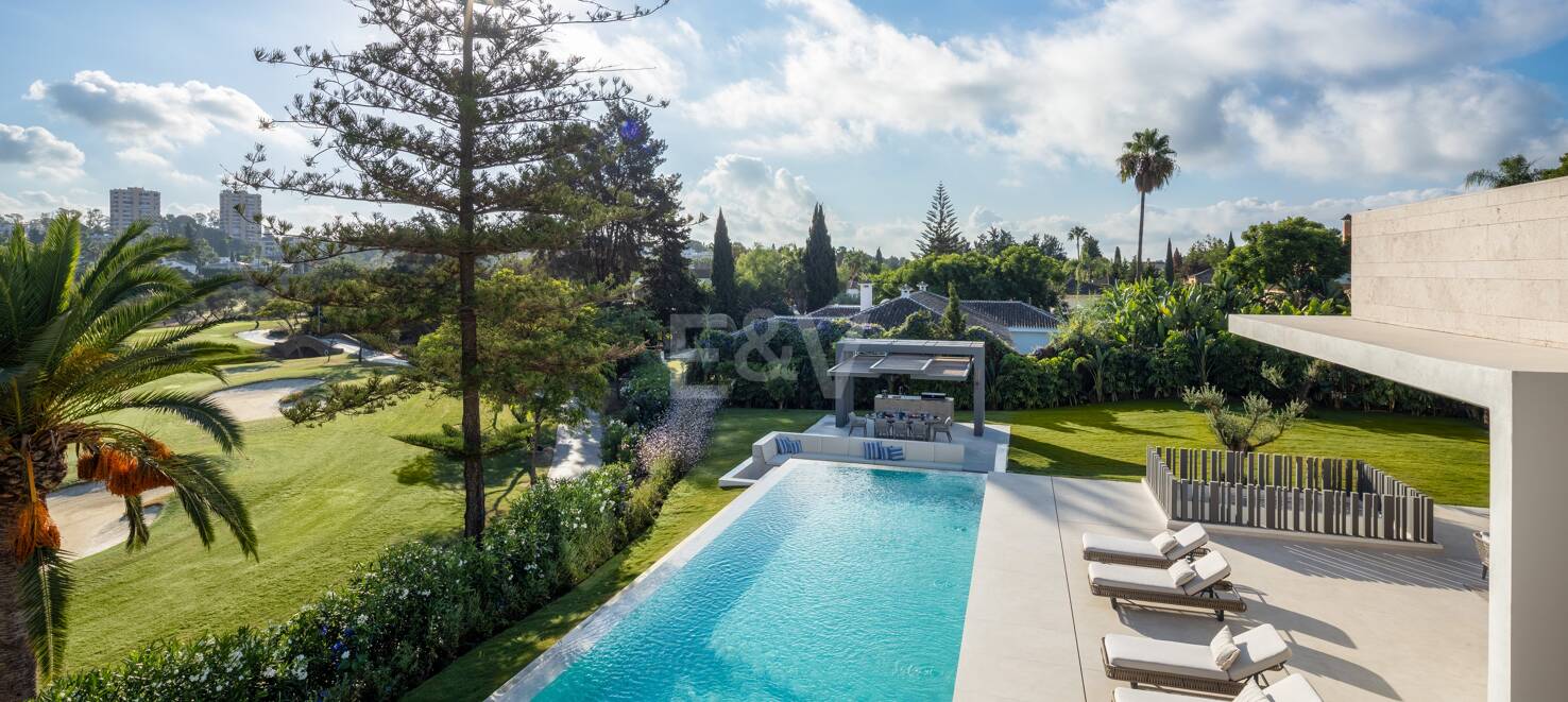 Lyx modern design Villa Frontline Golf i Las Brisas