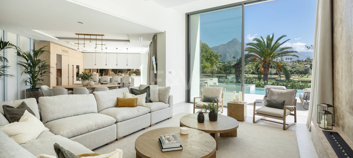 Lyx modern design Villa Frontline Golf i Las Brisas