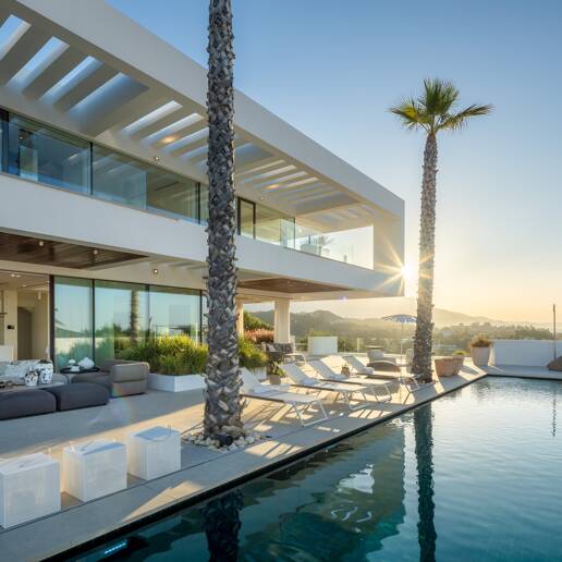 Villa contemporánea con vistas panorámicas y lujosas comodidades en El Herrojo, La Quinta
