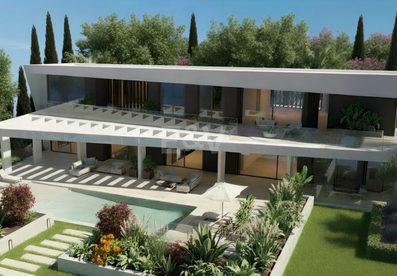Moderne Off-Plan-Villa auf großem Grundstück mit Meerblick in einer der exklusivsten Enklaven Marbellas