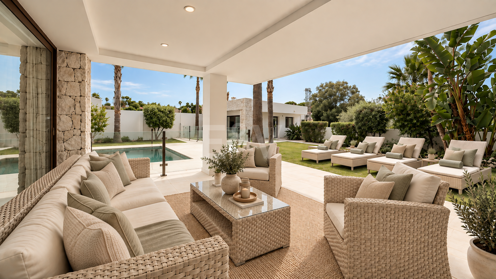 Bungaló moderno con piscina privada en El Rosario, Marbella