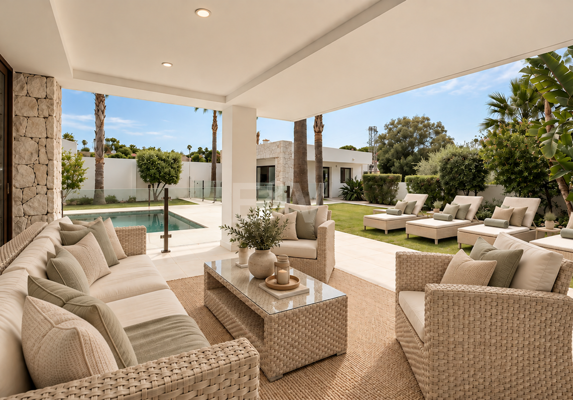 Bungaló moderno con piscina privada en El Rosario, Marbella