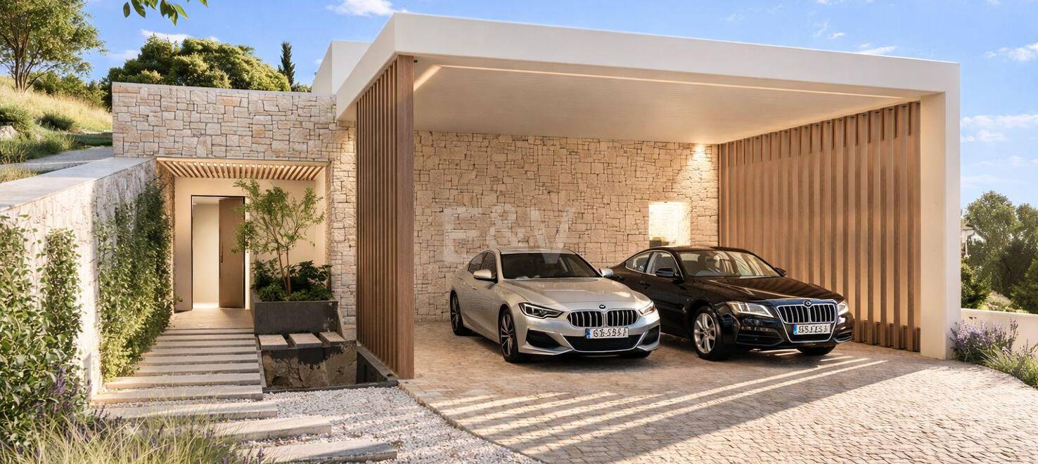 Villa moderna con vistas panorámicas al mar y montaña - Terreno y proyecto con licencia garantizada