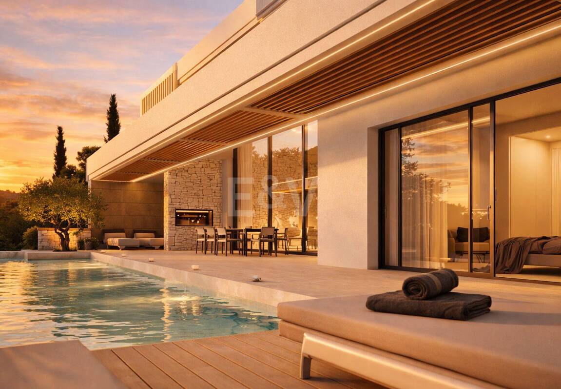 Moderne Villa mit Panoramablick auf Meer & Berge – Grundstück und Projekt mit garantierter Genehmigung