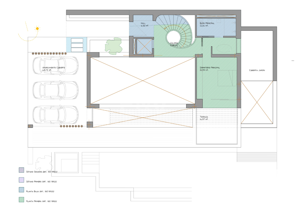 Projekt für moderne Villa mit Meerblick und genehmigter Lizenz
