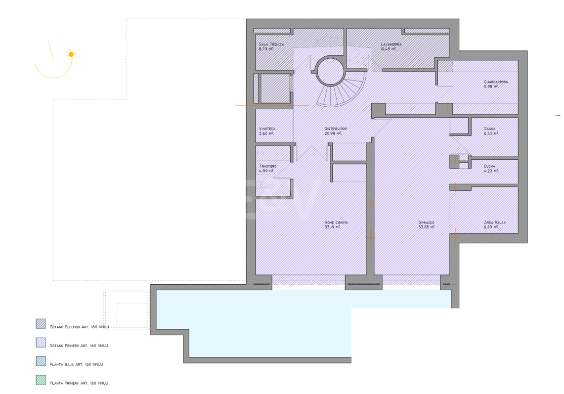 Projekt für moderne Villa mit Meerblick und genehmigter Lizenz