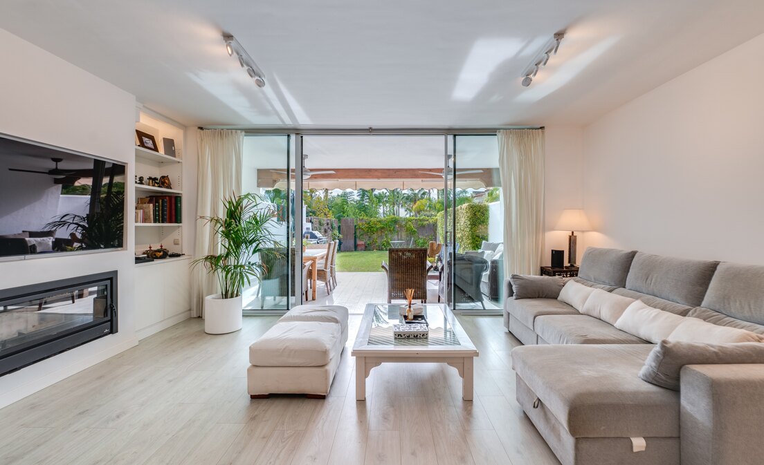 Spacious Townhouse with Private Garden in Marbella's Golden Mile