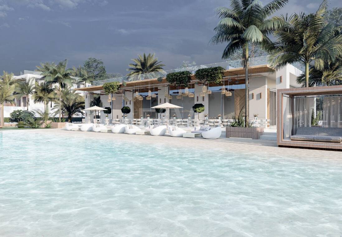 Townhouse för semesterboende och investeringar i ett nytt projekt med ett hotellkoncept