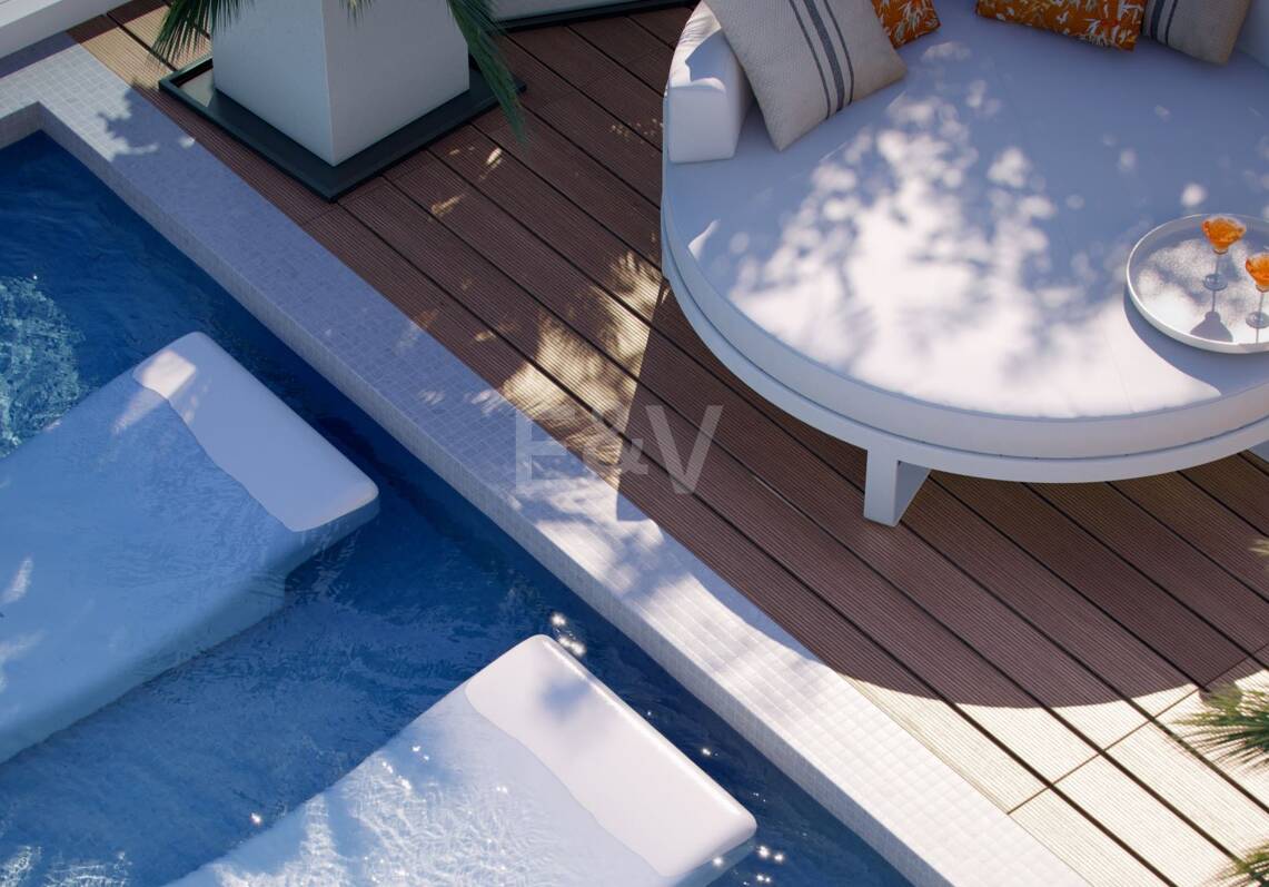 Un penthouse ultramoderne avec une vue imprenable à proximité de la plage