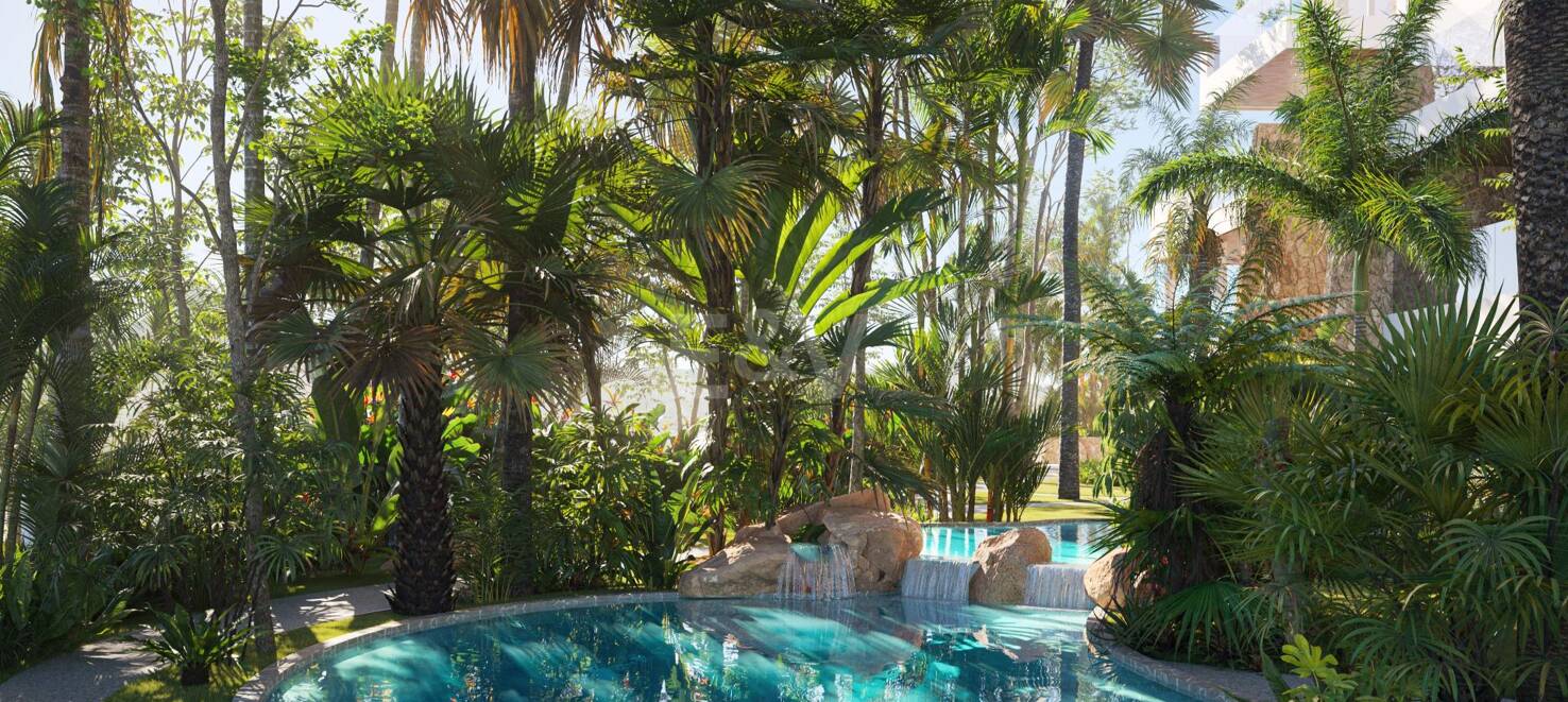 Exklusiv hörnduplex med privat trädgård och pool i PRECIOUS BENALÚS