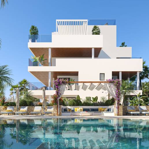 Exklusiv hörnduplex med privat trädgård och pool i PRECIOUS BENALÚS