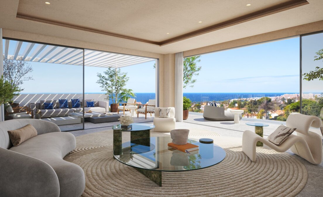 Elegante apartamento con vistas al mar y servicios premium cerca de la playa