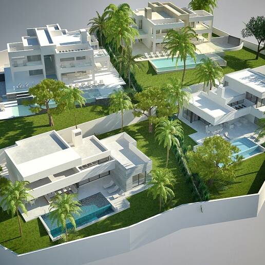 Exceptional Opportunity: Four Plots in Elviria with Project and Licence and with Spectacular Sea Views