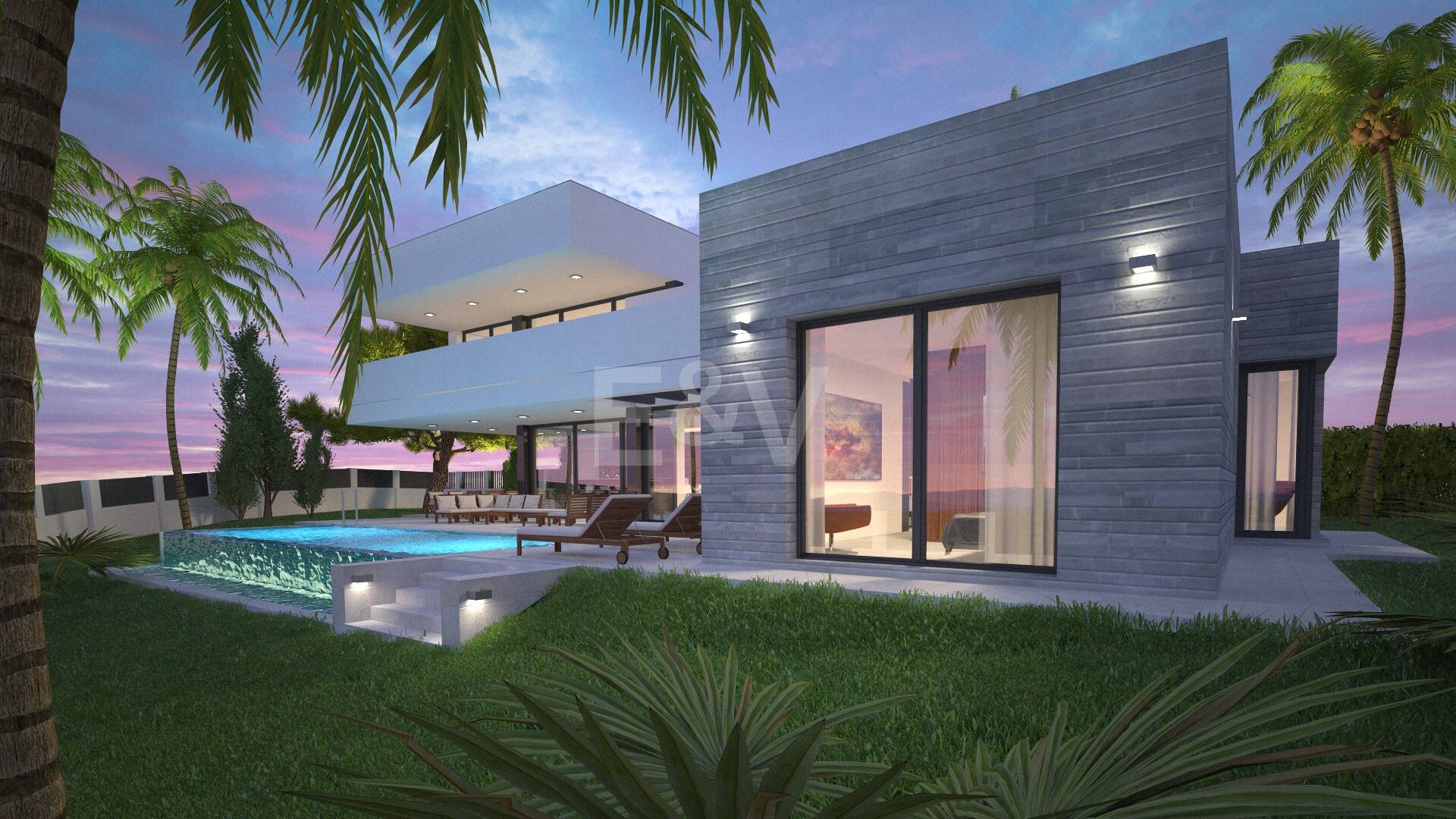 Wyjątkowe Okazja: Cztery Ploty w Elvirii z Projektem i Licencją oraz Spektakularnymi Widokami Morskimi