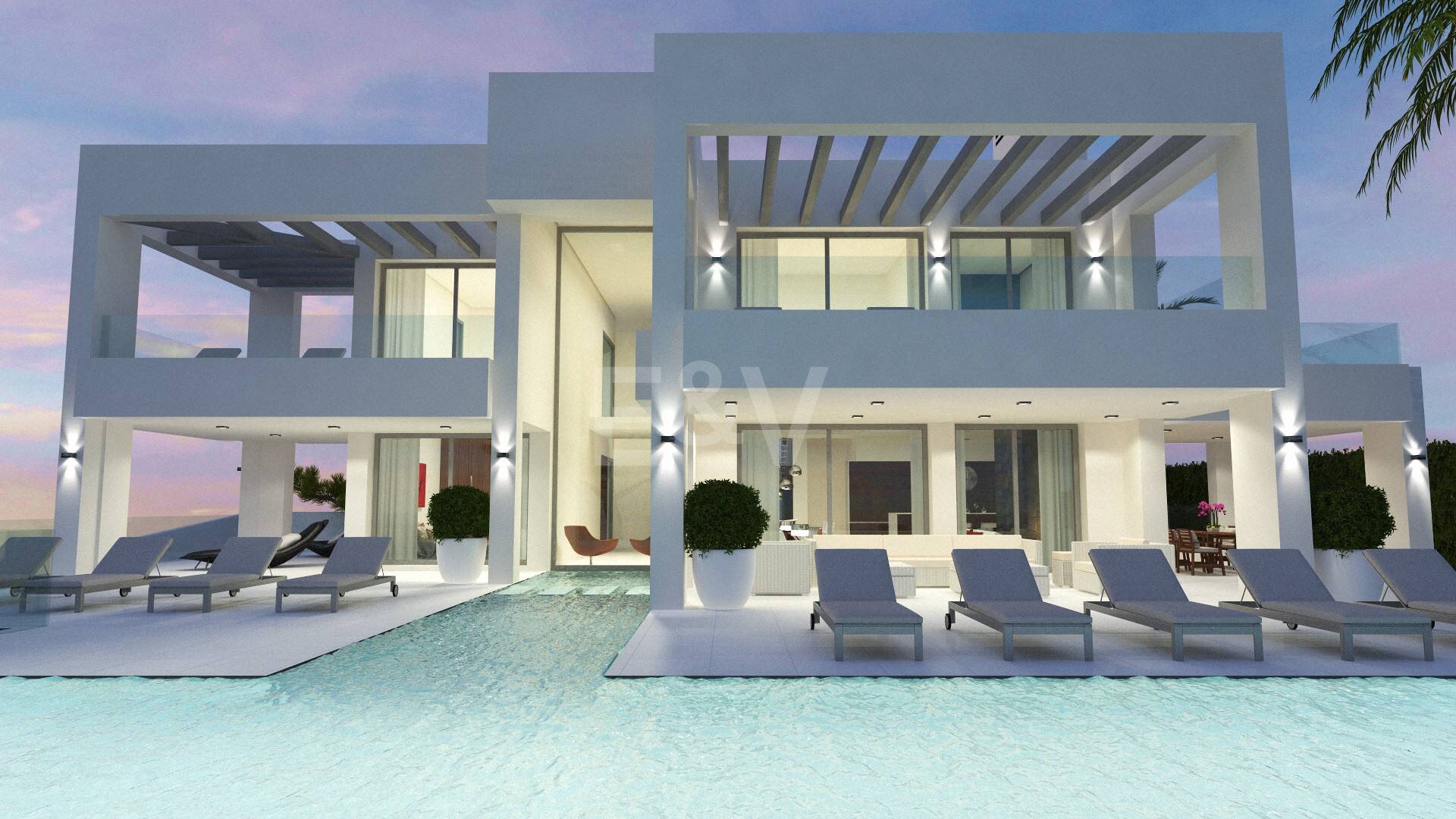 Wyjątkowe Okazja: Cztery Ploty w Elvirii z Projektem i Licencją oraz Spektakularnymi Widokami Morskimi