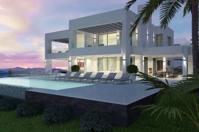 Exceptionell Möjlighet: Fyra toppar i Elviria med projekt och licens och med spektakulär utsikt över havet