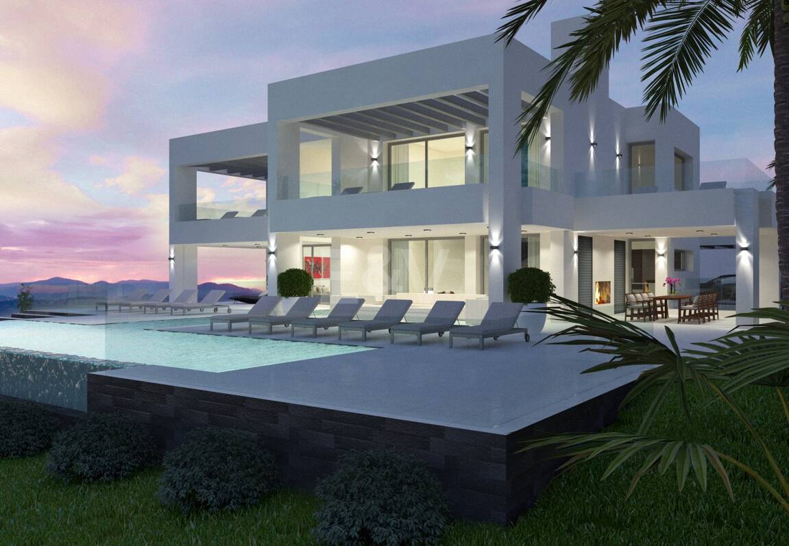 Exceptionell Möjlighet: Fyra toppar i Elviria med projekt och licens och med spektakulär utsikt över havet