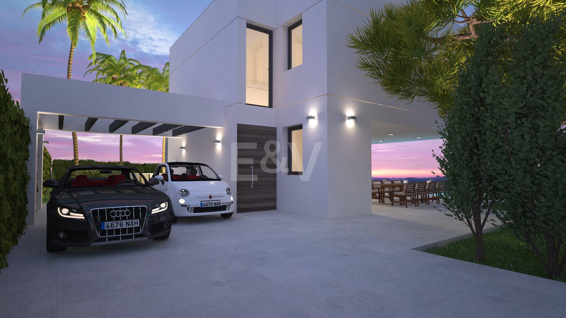 Exceptionell Möjlighet: Fyra toppar i Elviria med projekt och licens och med spektakulär utsikt över havet