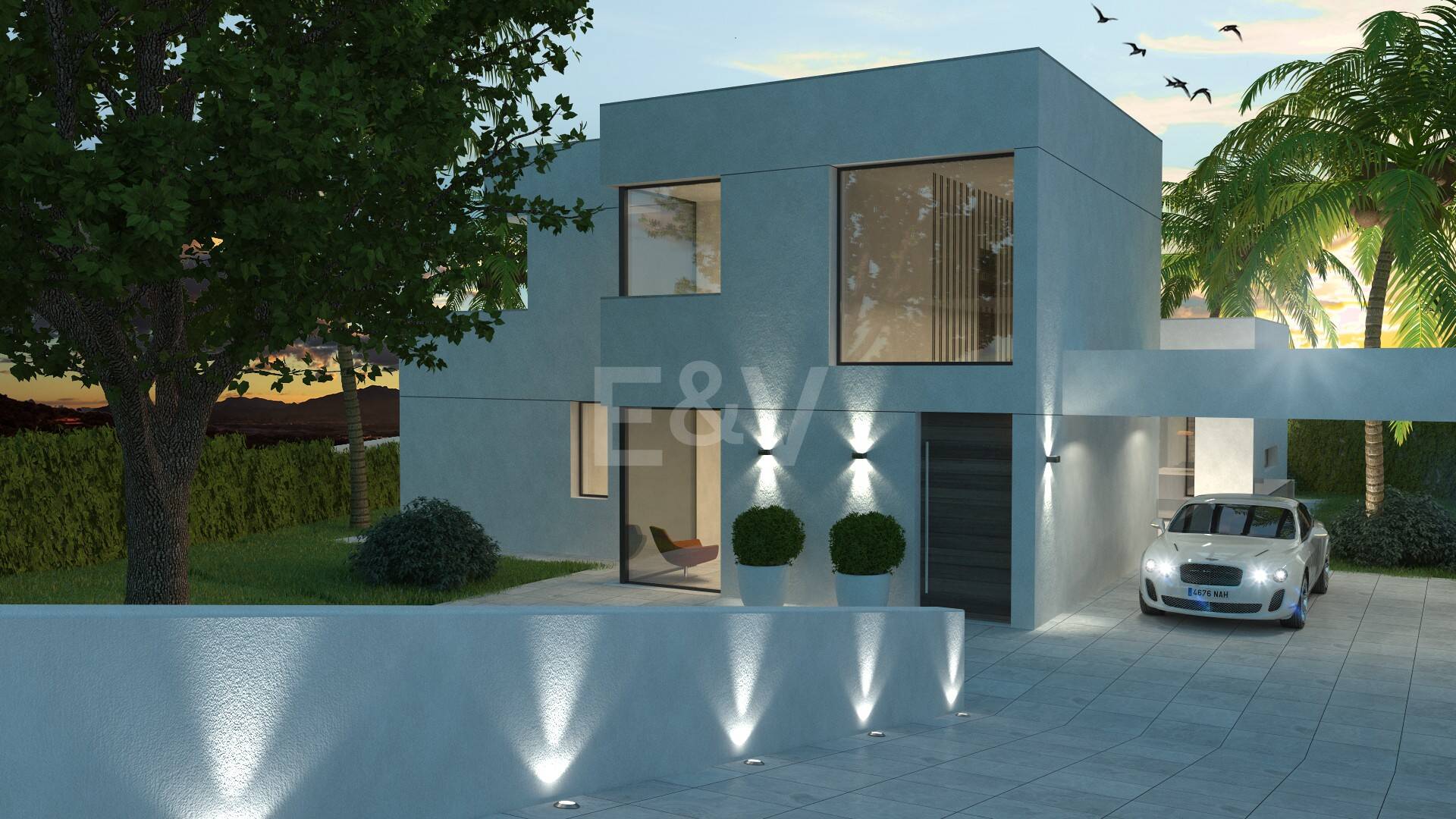 Wyjątkowe Okazja: Cztery Ploty w Elvirii z Projektem i Licencją oraz Spektakularnymi Widokami Morskimi