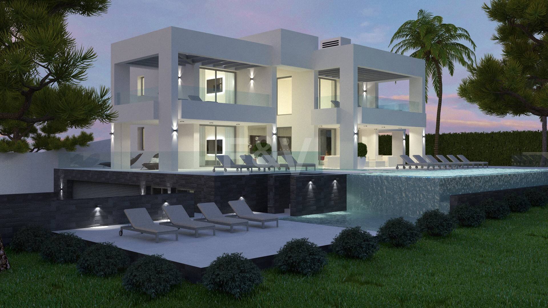 Wyjątkowe Okazja: Cztery Ploty w Elvirii z Projektem i Licencją oraz Spektakularnymi Widokami Morskimi